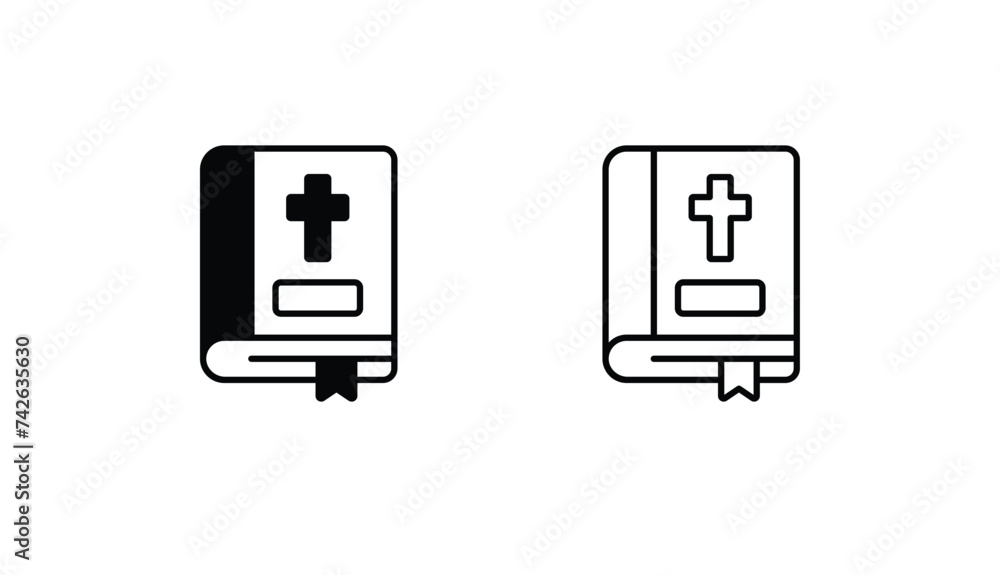 Bible icon design with white background stock illustration Bible icon design with white background stock illustration