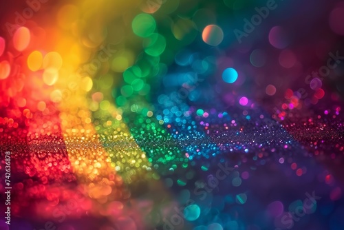 Colorful Rainbow lavender Copy Spcae Design. Vivid riotous wallpaper visibility abstract background. Gradient motley outline lgbtq pride colored neon illustration chord