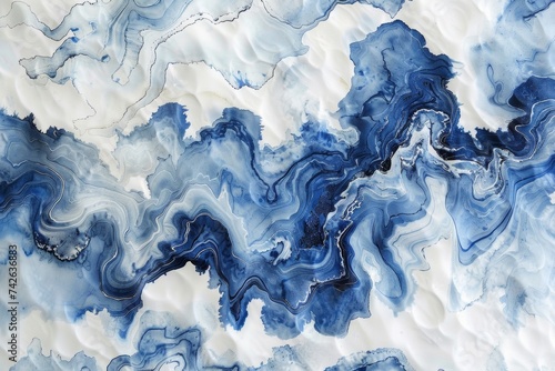 a blue and white porcelain wave texture