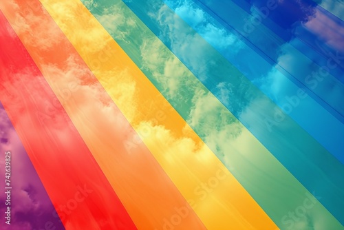 Colorful Rainbow dimension Copy Spcae Design. Vivid blonde yellow wallpaper ground abstract background. Gradient motley drag culture lgbtq pride colored neon illustration hormone replacement therapy photo