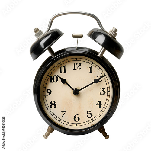 attractive table alarm clock isolated on transparent background, png 