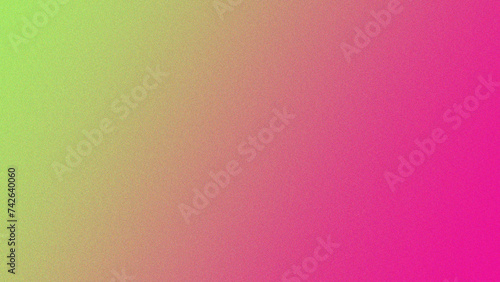 Neon pink and green color gradient noise background.