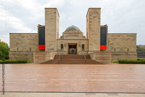 Facade of the Australian War Memorial museum in Campbell near Canberra, Australian Capital Territory photo