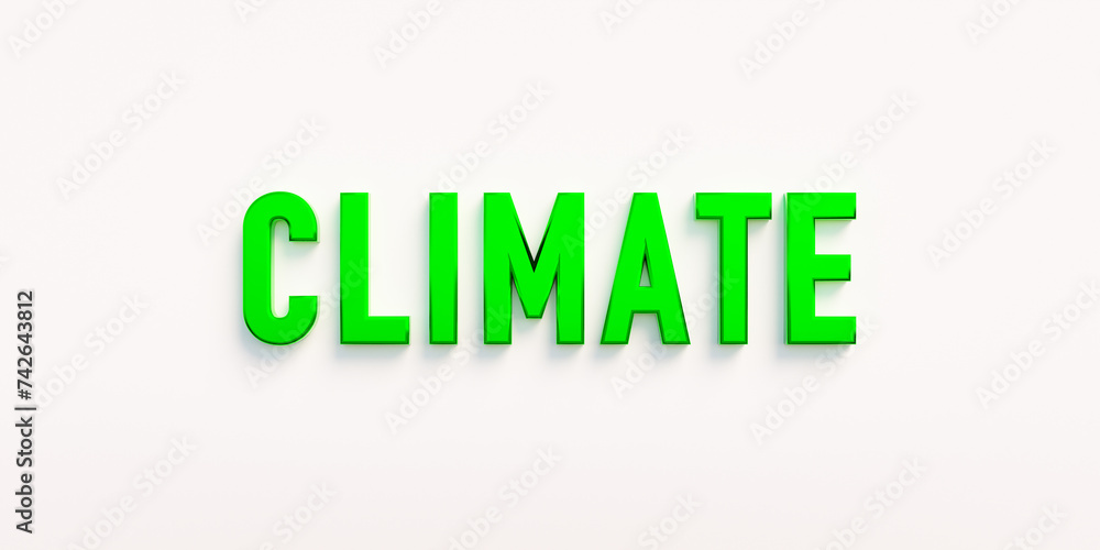 Climate, banner or sign. The word Climate, banner or sign. The word
