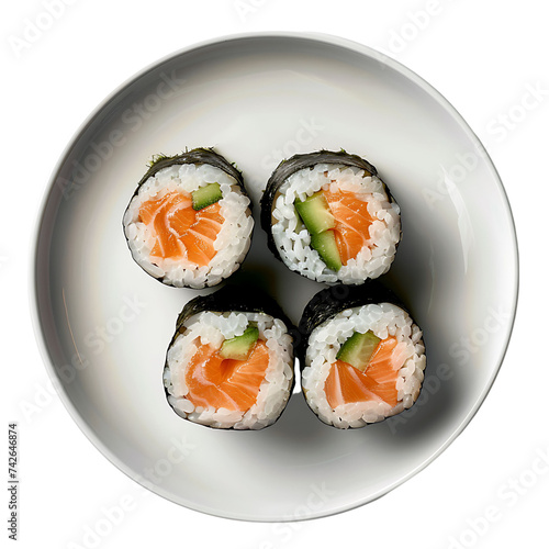 Sushi on isolated background