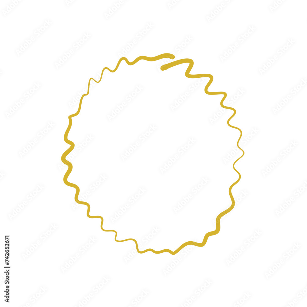 Hand Drawn Golden Circle Hand Drawn Golden Circle