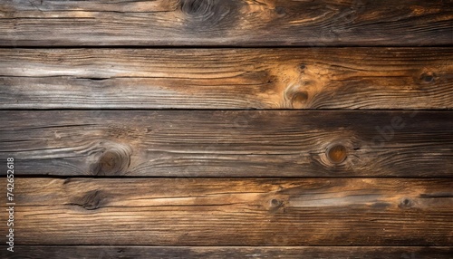 dark wooden texture showcases weathered horizontal planks with knots and imperfections