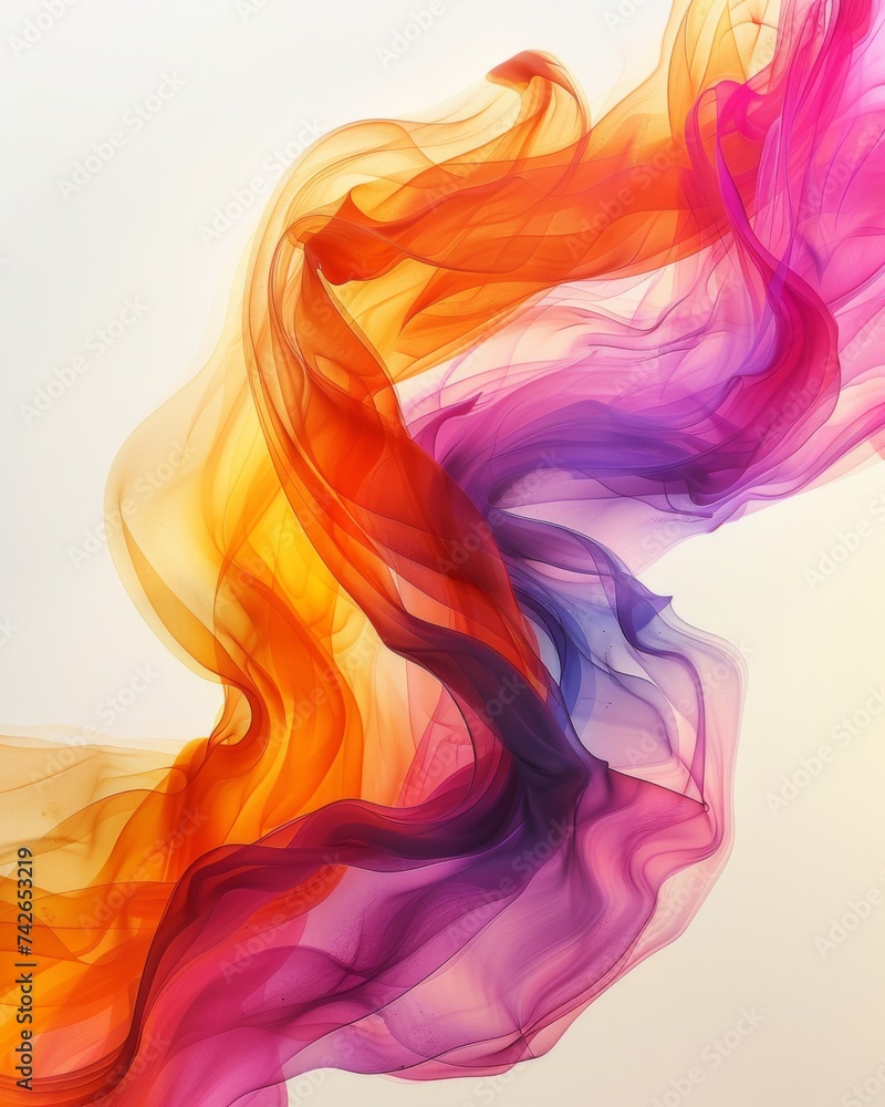 An abstract soft colorful wave on a white background An abstract soft colorful wave on a white background