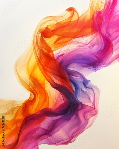 An abstract soft colorful wave on a white background