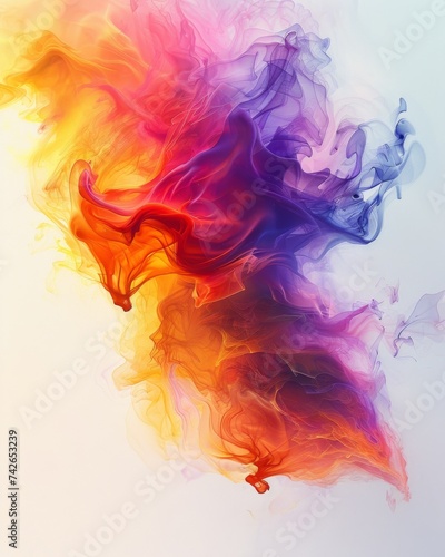 An abstract soft colorful wave on a white background