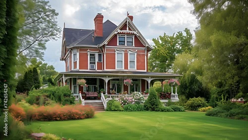 With a wraparound porch overlooking the orchard this Victorianstyle house exudes charm and elegance. Stroll through the orchard pathways and admire the vibrant blossoms or photo