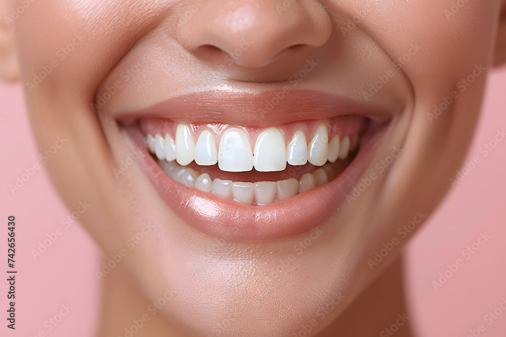 Fototapeta premium Close Up of a Smiling Womans Teeth