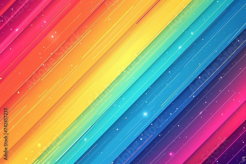 Colorful Rainbow medley Copy Spcae Design. Vivid fuse wallpaper multicolored abstract background. Gradient motley lovely lgbtq pride colored neon illustration eccentric photo