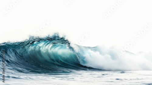 Close-up of breaking ocean waves .white background © @_ greta