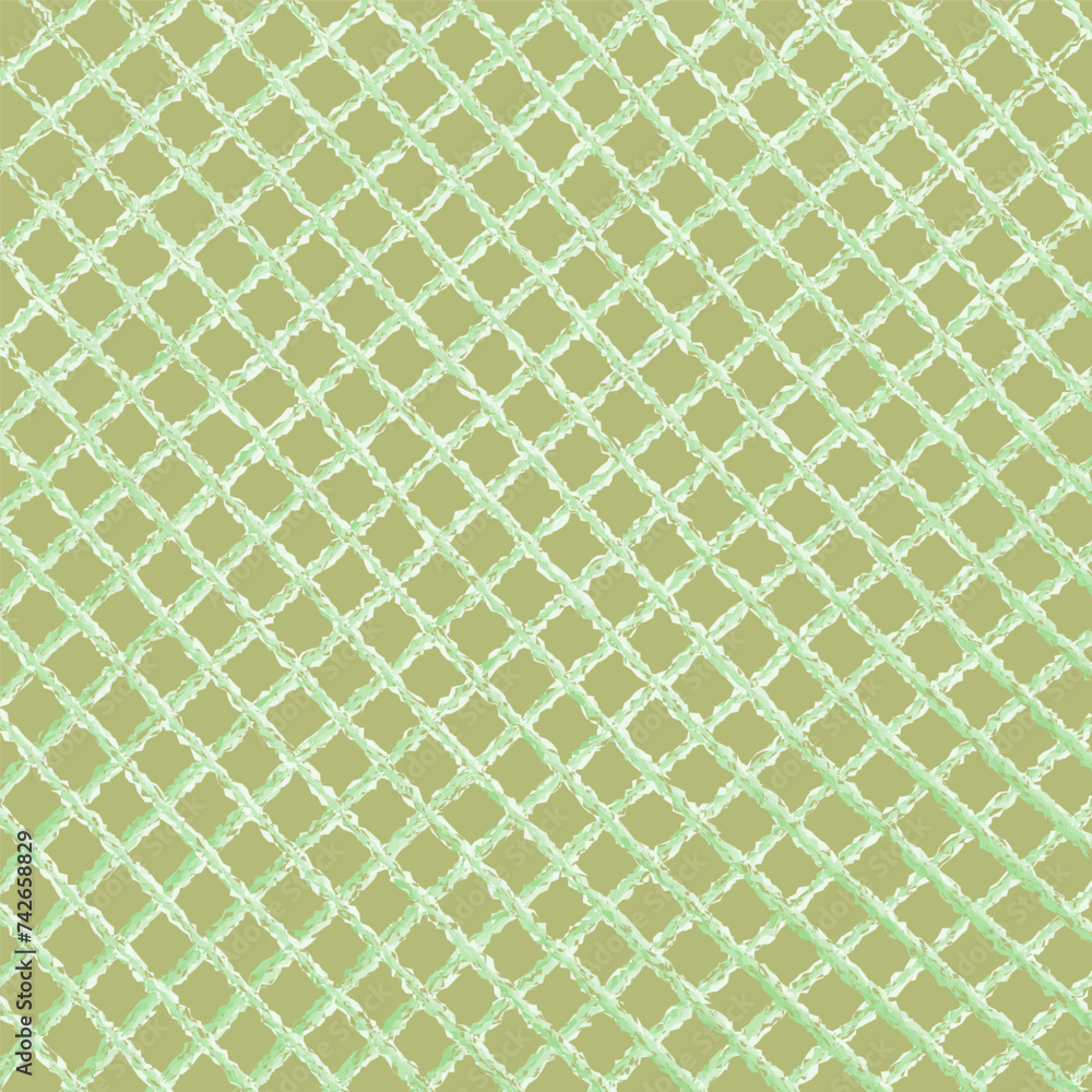 Fototapeta premium geometric green checkered background.