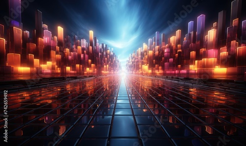 gradient cyber futuristic background 