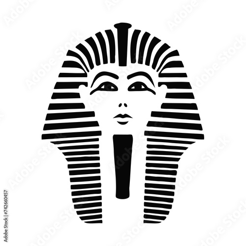 The image of the face of the pharaoh of ancient Egypt