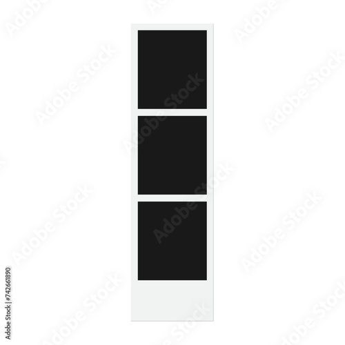Photo strip frame polaroid paper border decoration flat illustration vector