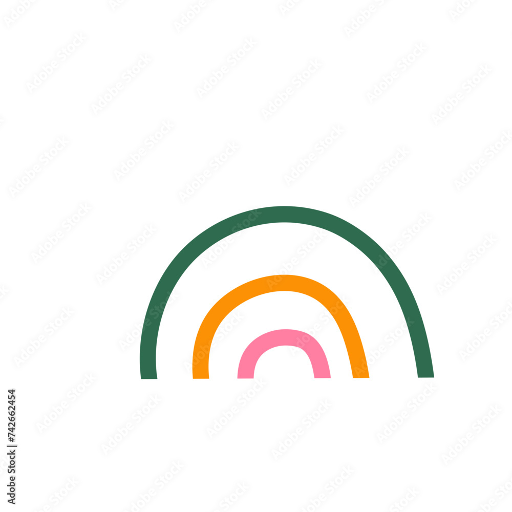 Hand Drawn Colorful Rainbow Hand Drawn Colorful Rainbow