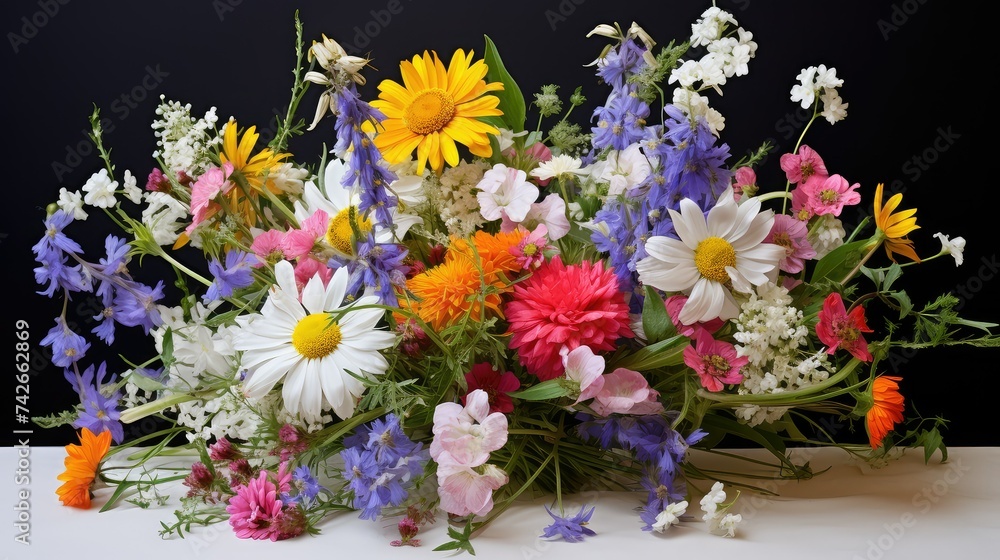 summer wild flowers bouquet