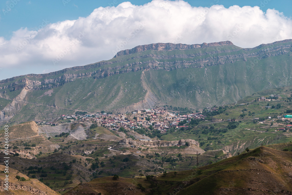 mountain landscape with Choh village