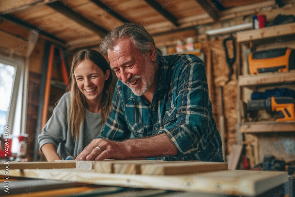Generations Bonding Over Woodwork in a Home Workshop: Shared Joy in Crafting Generations Bonding Over Woodwork in a Home Workshop: Shared Joy in Crafting