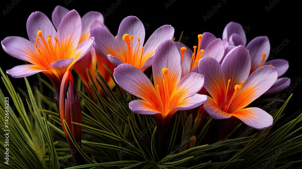 Naklejka premium spice saffron flowers