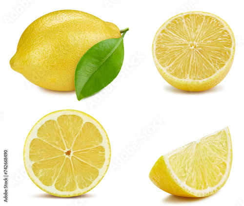 Fresh organic lemon isolated