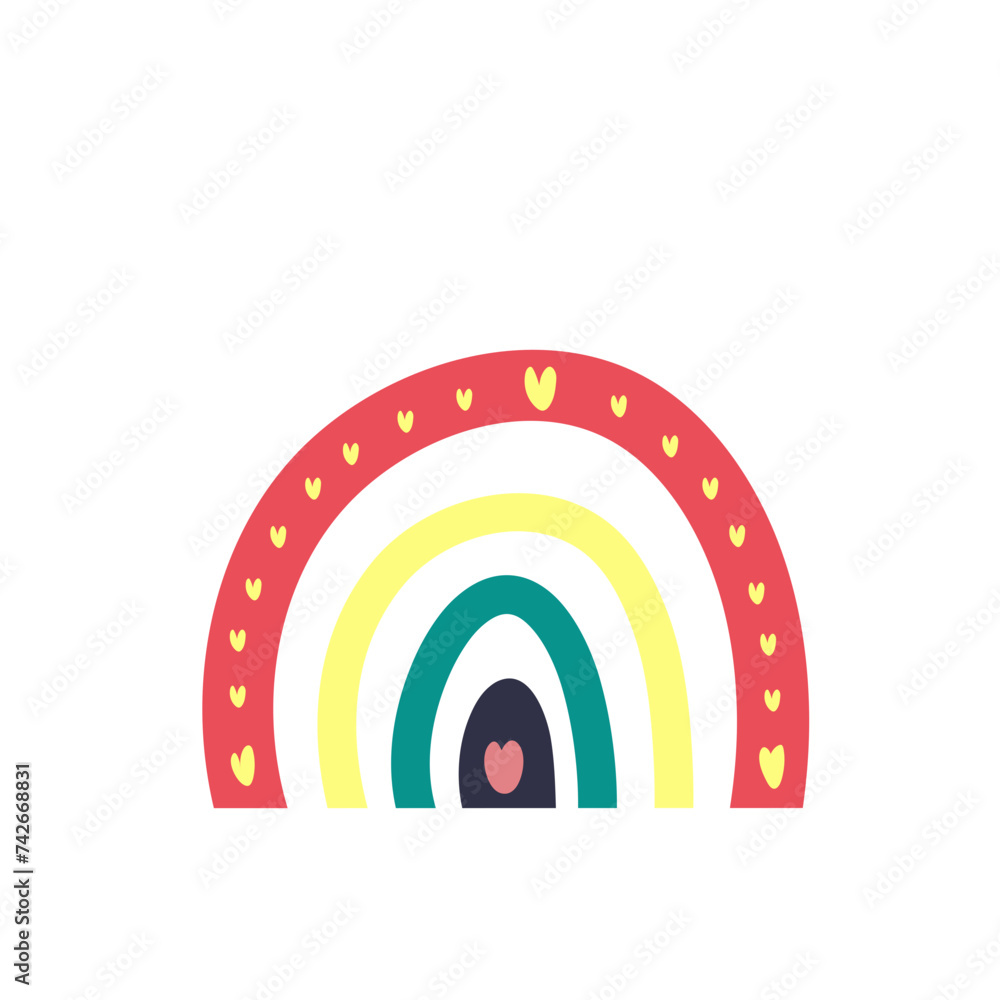 Colorful Cute Rainbow Doodles Colorful Cute Rainbow Doodles