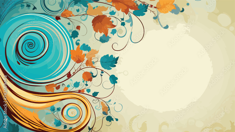 Background with swirls illustration vector