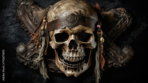 ship pirate skull