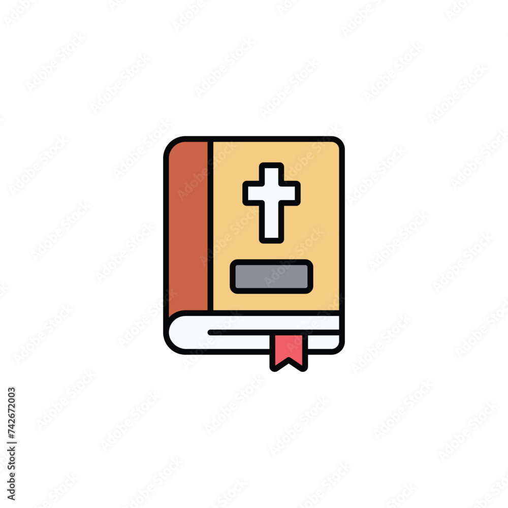 Bible icon design with white background stock illustration Bible icon design with white background stock illustration