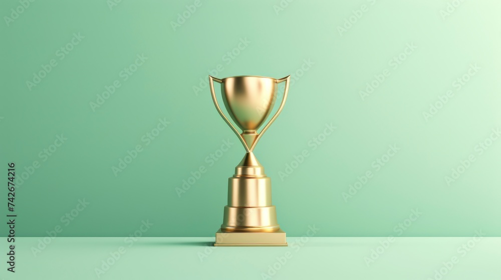 Gold trophy cup on plain background. Gold trophy cup on plain background.