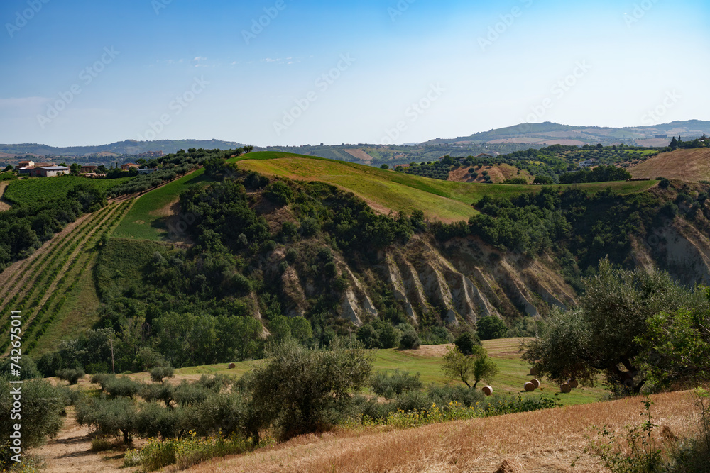 Country landscape in Abruzzo between Penne and Teramo at summer Country landscape in Abruzzo between Penne and Teramo at summer