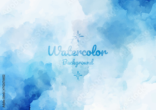 Blue Watercolor Wallpaper Background in Unique Style