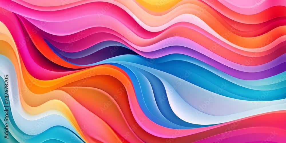 Abstract background of rainbow groovy Wavy Line design in 1970s Hippie Retro style. Vector pattern ready to use for cloth, textile, wrap and other. 4K Video Abstract background of rainbow groovy Wavy Line design in 1970s Hippie Retro style. Vector pattern ready to use for cloth, textile, wrap and other. 4K Video