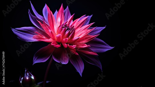 petal flower dark background