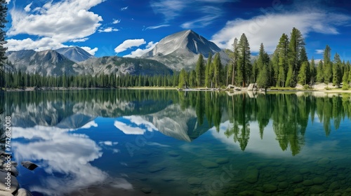 peaceful mirror lake