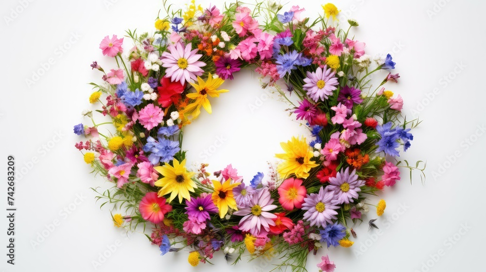 floral wildflower wreath