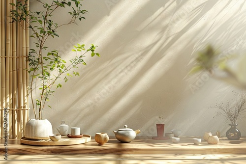 Serenity in Simplicity  Herbal Teas on Wood  
