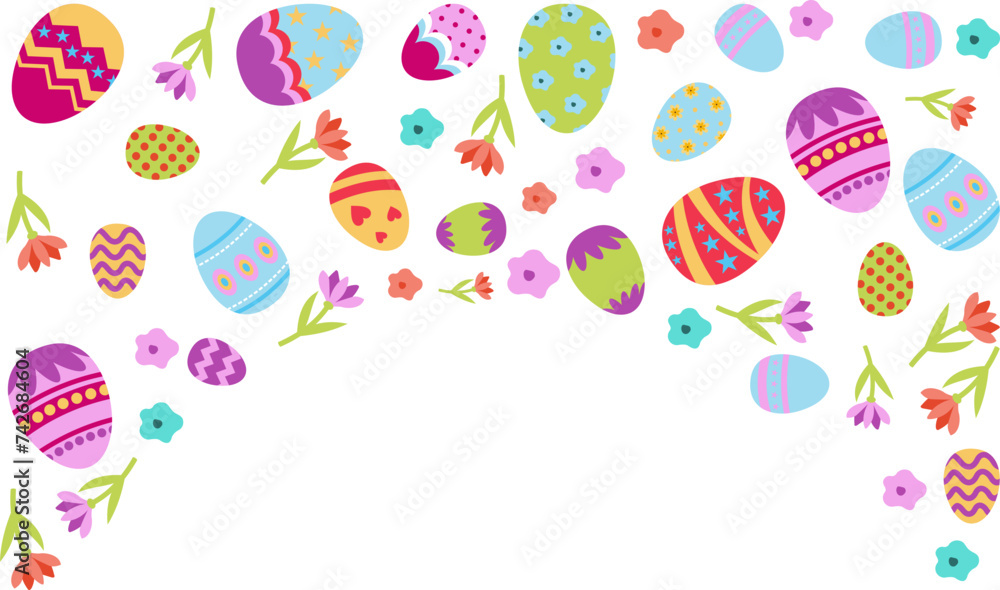 Easter Egg Corner Border Decoration Easter Egg Corner Border Decoration