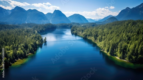 serene aerial lake