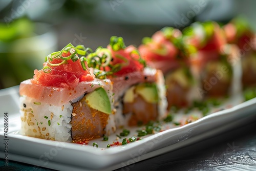 Japanese-Mexican Fusion Sushi with Spicy Tuna