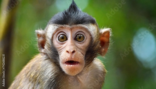 small surprised monkey close up © Sawyer