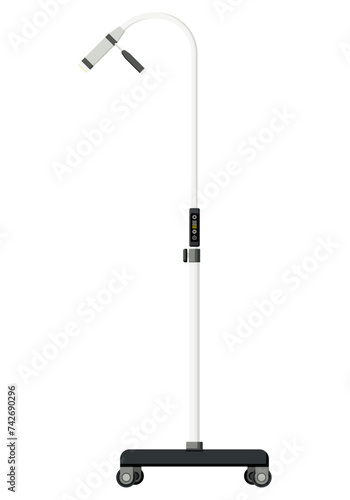 Medical equipment, Examination lights are specialized lights used in medical settings to provide bright, focused illumination for examinations and procedures. Flat design