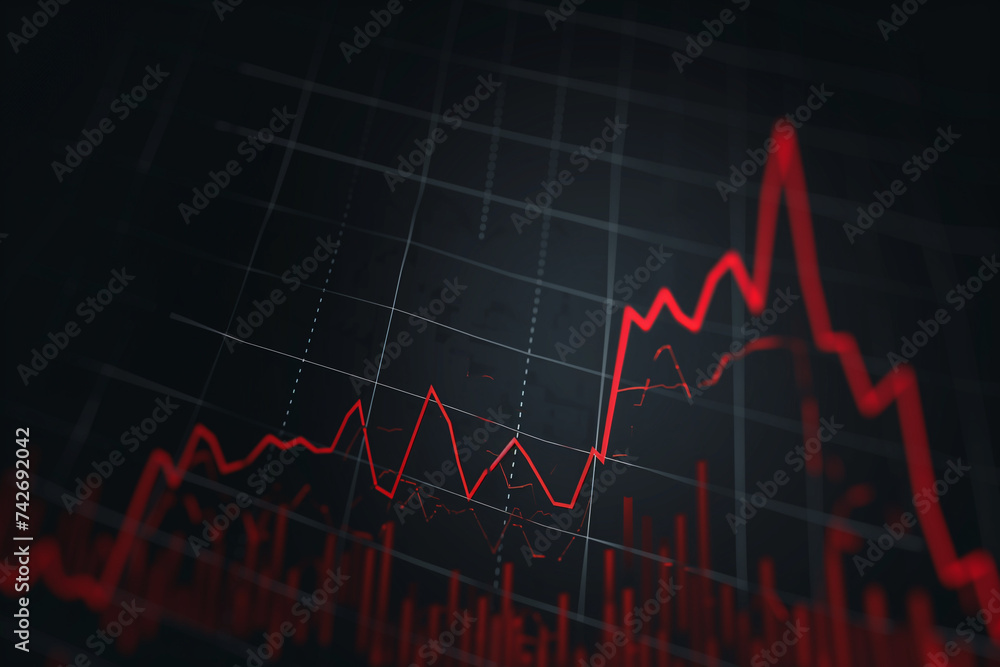 Abstract Background Depicting Stock Market Trends with Upward and Downward Concepts Abstract Background Depicting Stock Market Trends with Upward and Downward Concepts