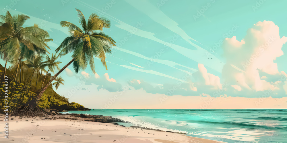 Tropical nature abstract background. Summer and environment concept. Generative ai. Tropical nature abstract background. Summer and environment concept. Generative ai.