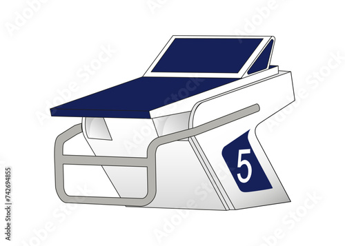 Illustration Startblock Swimming / Startblock Schwimmen