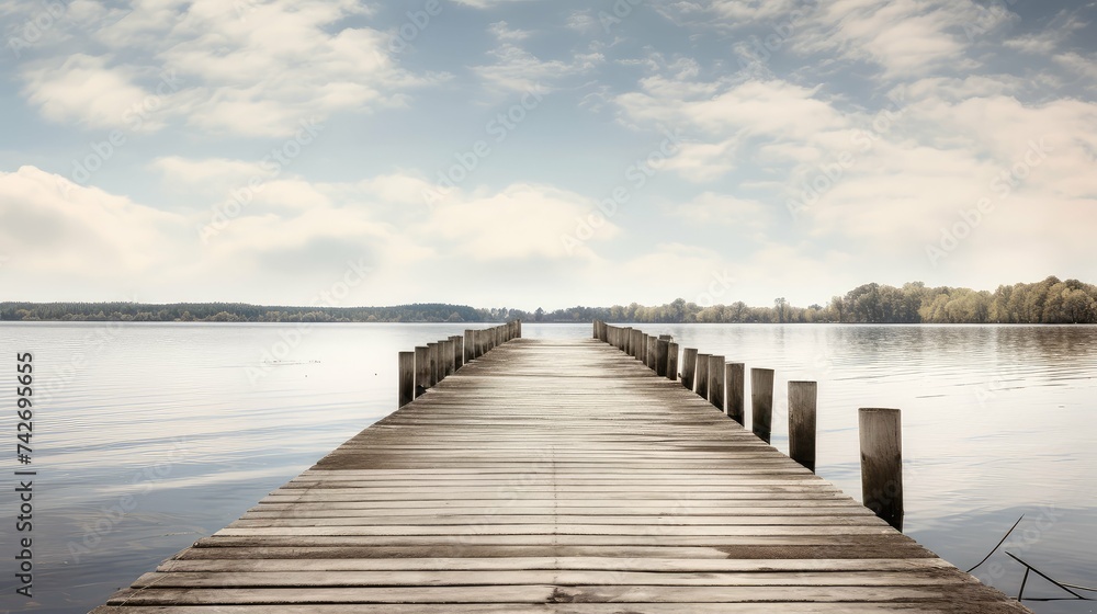 Fototapeta premium nature pier lake