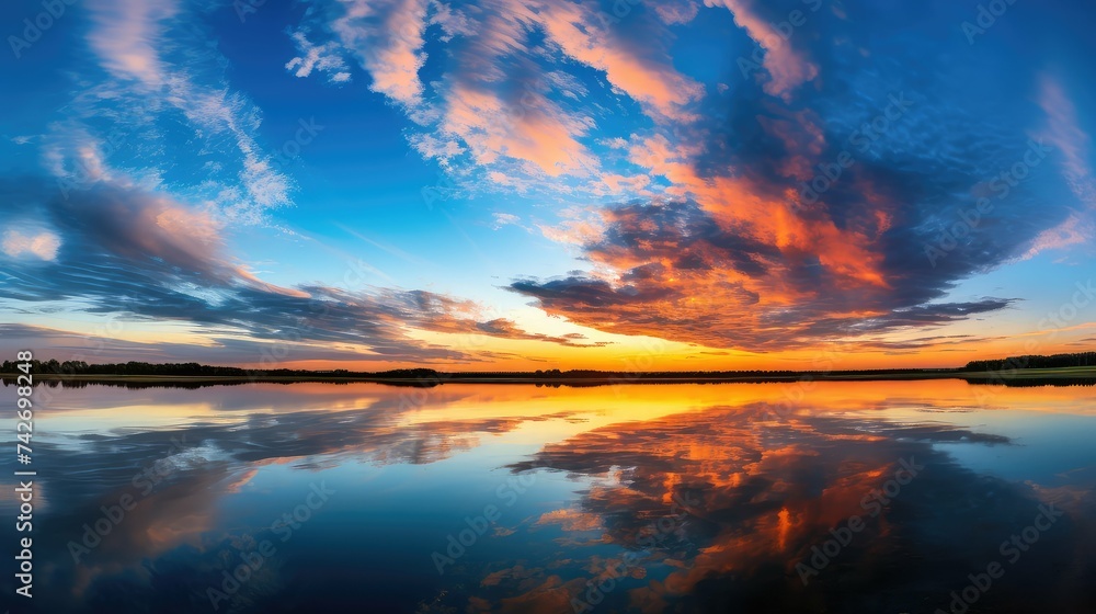 Fototapeta premium tranquility sky lake
